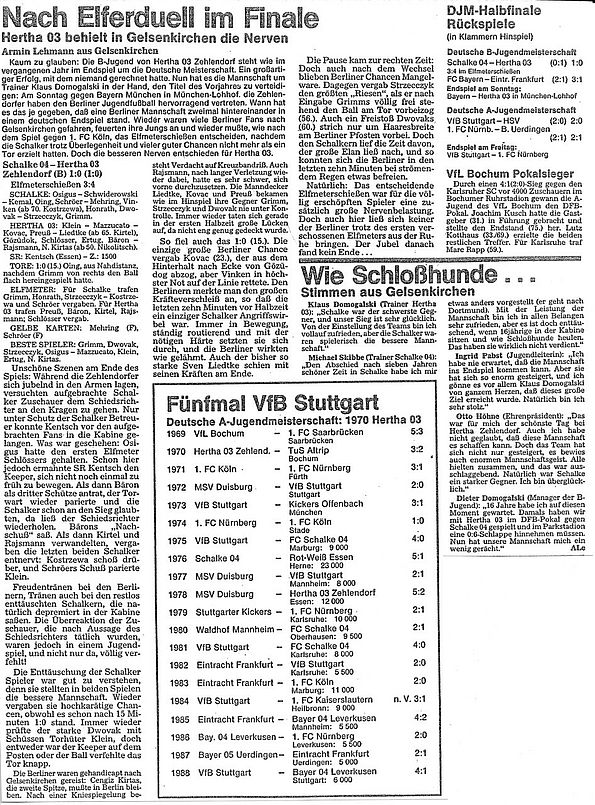 Programm 1998/99 Hertha 03 Zehlendorf VfB Lichterfelde 