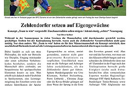 Große Saisonvorschau im Zeitungsstil