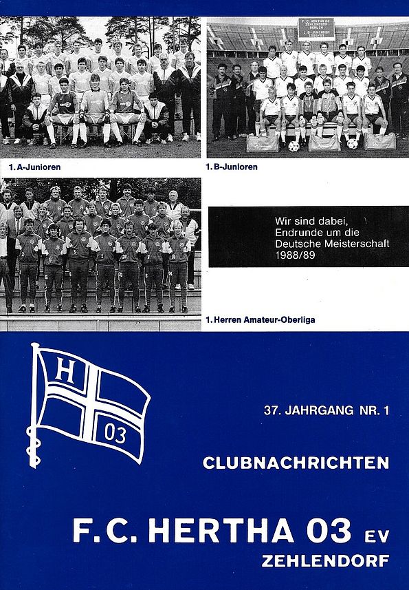 Programm 1997/98 Hertha 03 Zehlendorf Wacker Nordhausen 