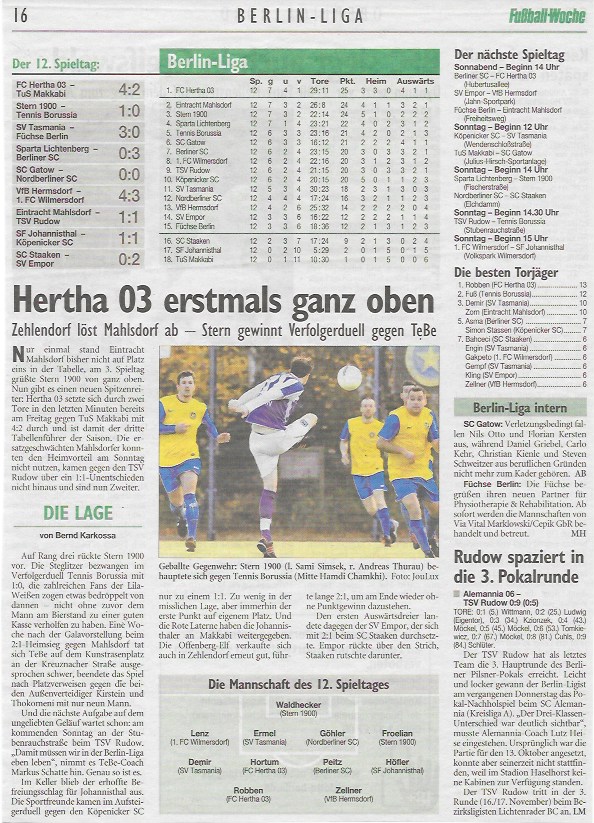 Programm 1995/96 Hertha 03 Zehlendorf Eisenhüttenstädter FC Stahl 